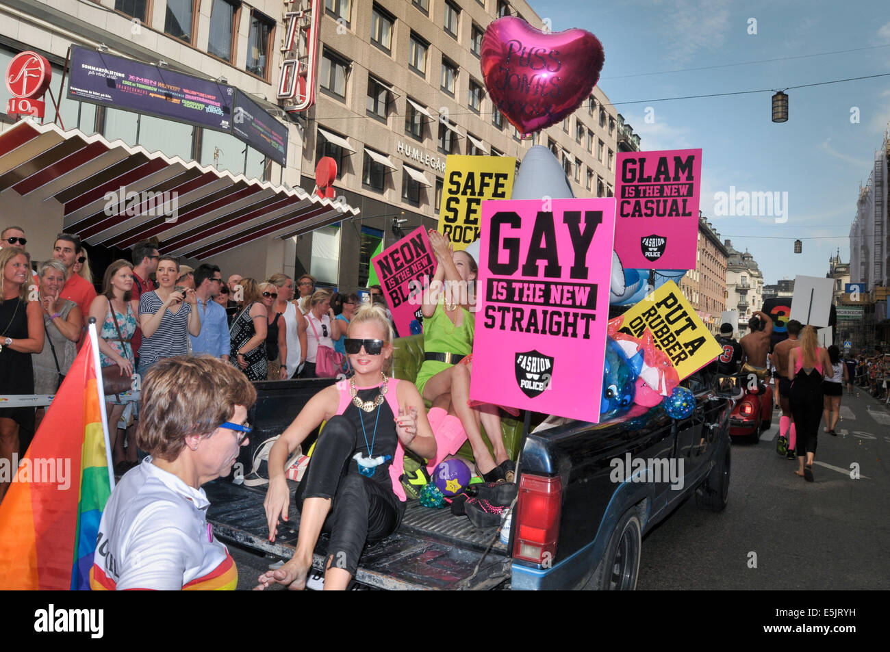 Stockholm, Sweden. 2nd Aug, 2014. People participate in the Pride ...