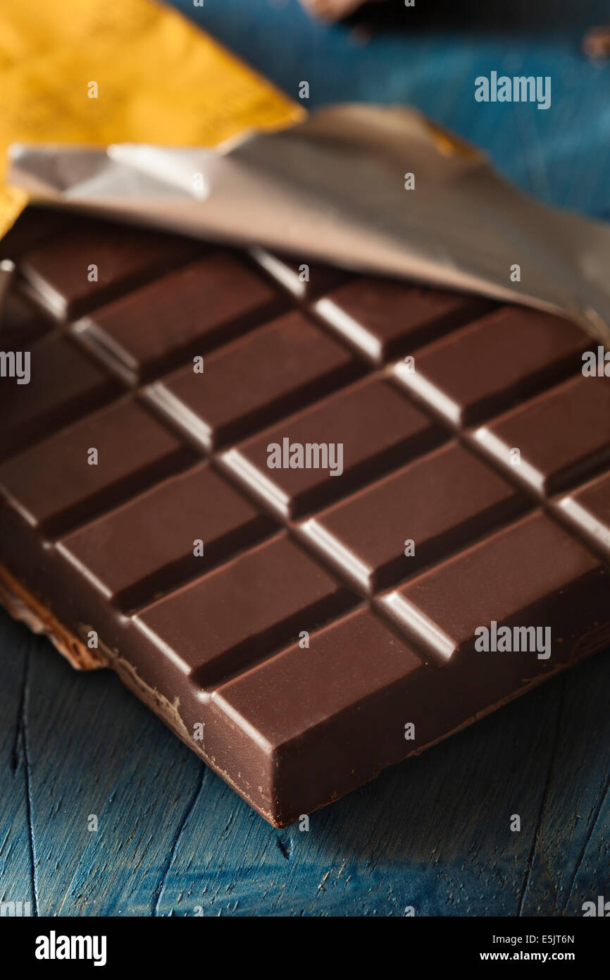 Organic Dark Chocolate Candy Bar in a Wrapper Stock Photo Alamy