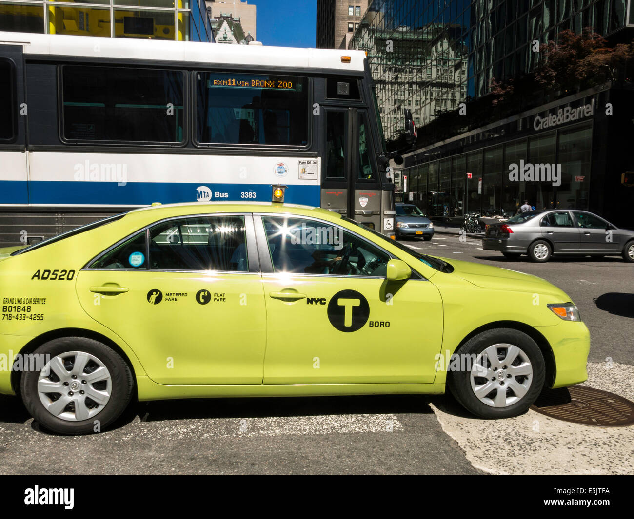 New InterBoro Taxi Cab, NYC, USA Stock Photo