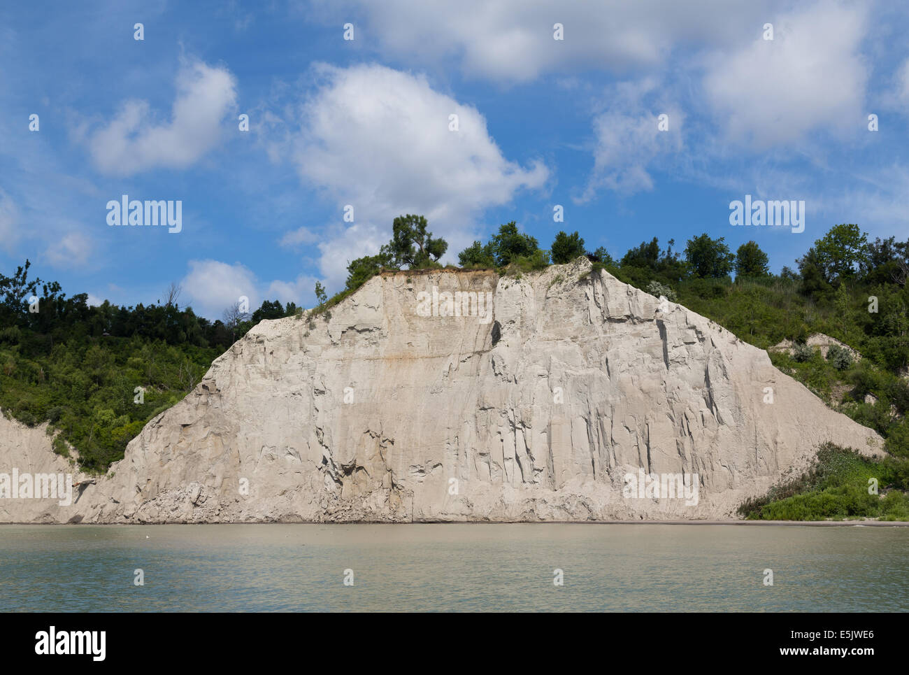Part of the Scarborough Bluffs cliff face along Lake Ontario Stock Photo