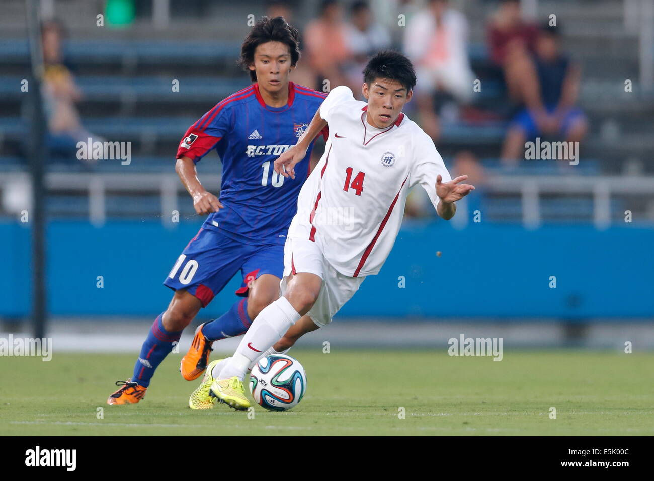 Kanagawa, Japan. 2nd Aug, 2014. (L to R) Wataru Sasaki (FC