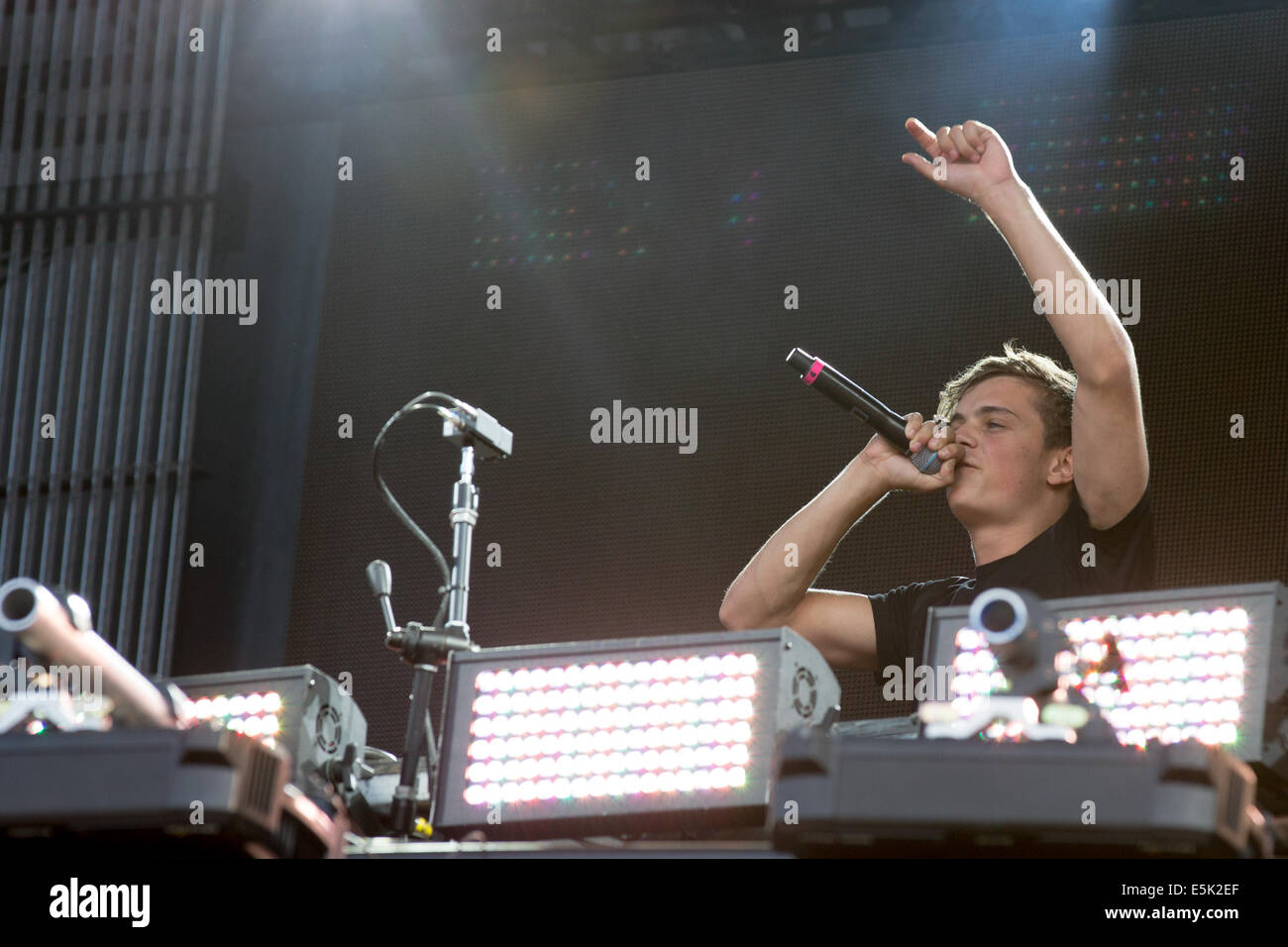 Chicago, Illinois, USA. 2nd Aug, 2014. Electronic dance musician MARTIN