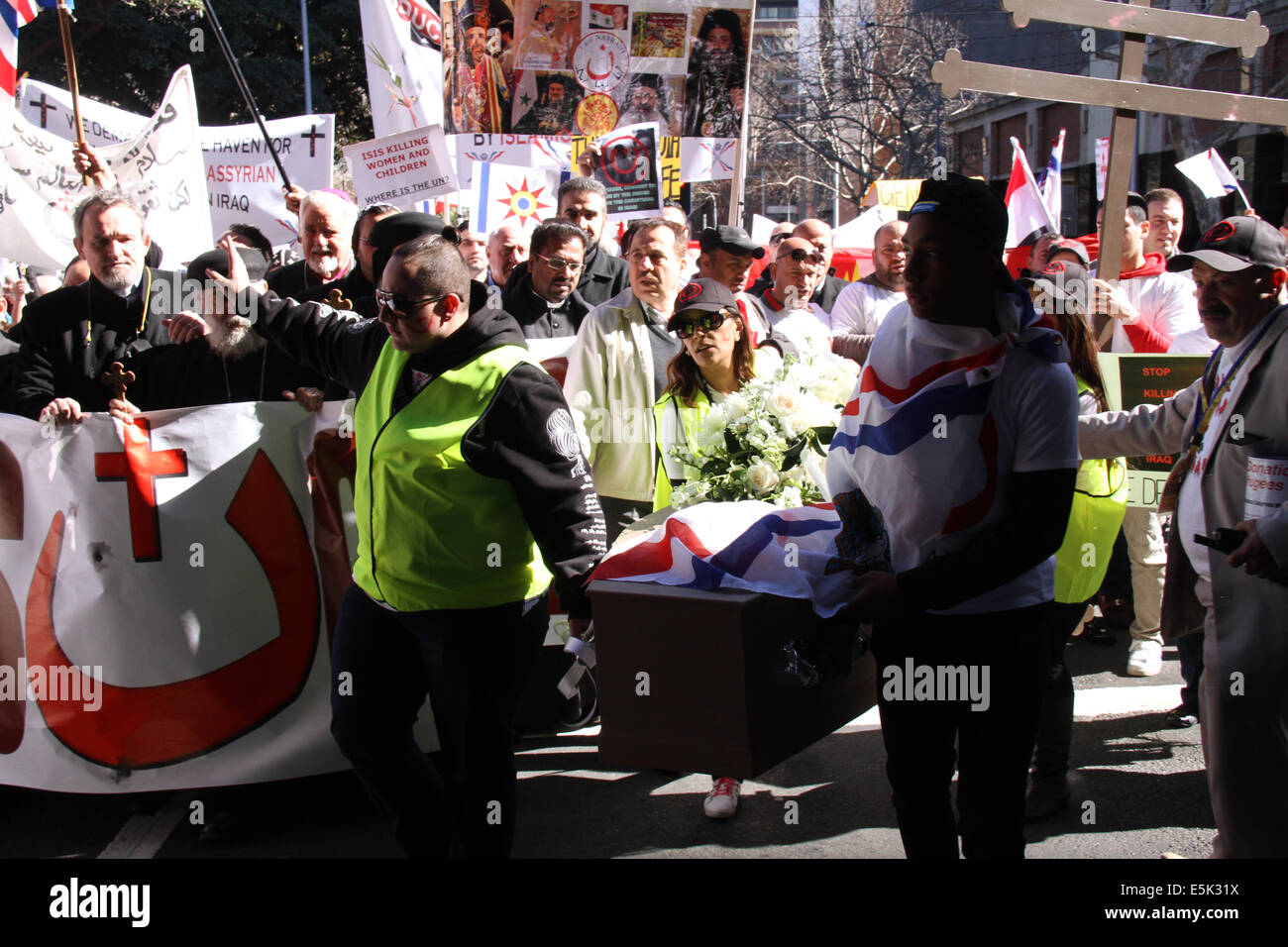 Sydney, NSW, Australia. 2nd Aug, 2014.Thousands of Assyrian Christians ...