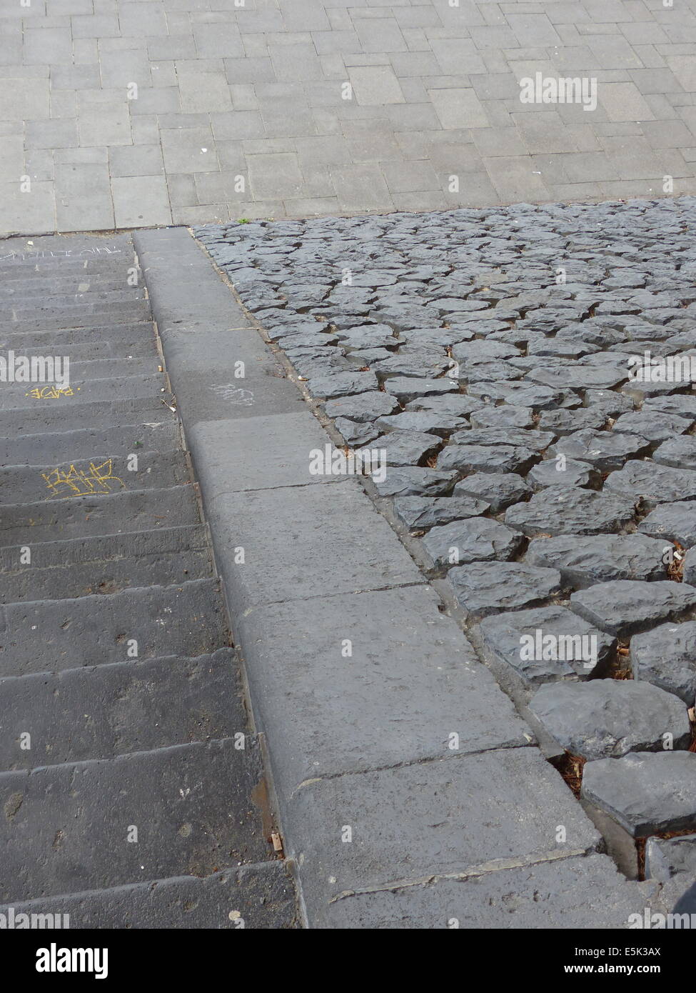 Down to the Rhein river. Stock Photo