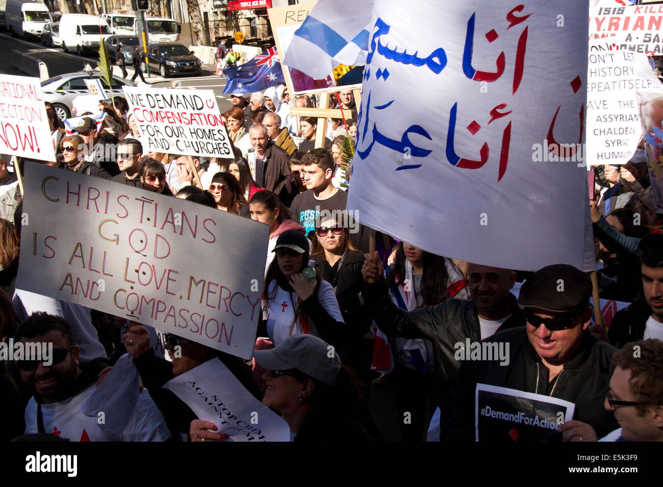 Sydney, NSW, Australia. 2nd Aug, 2014.Thousands of Assyrian Christians ...