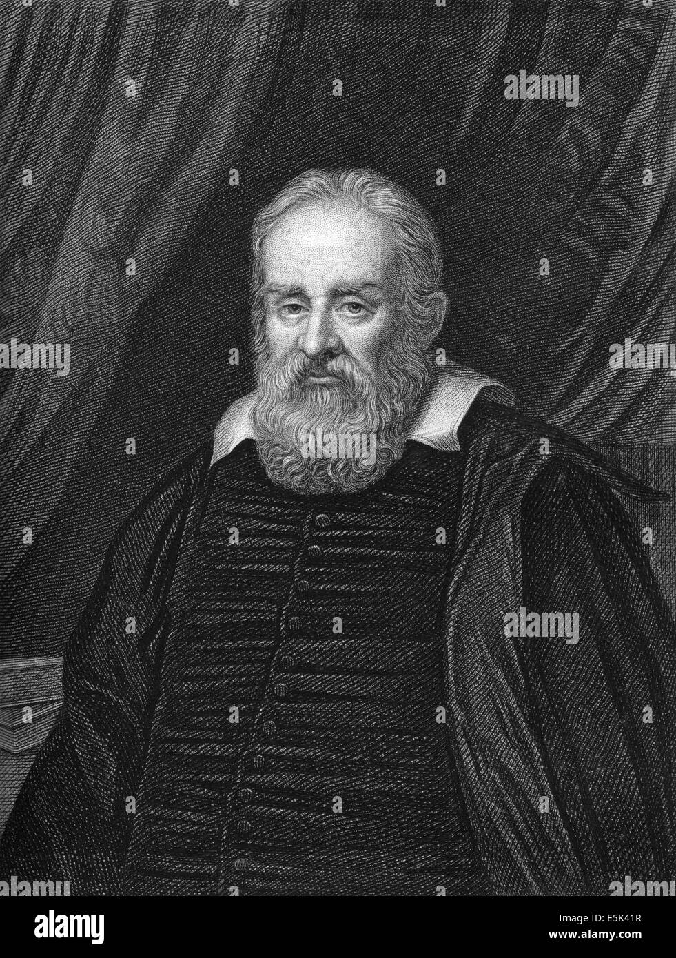 Galileo Galilei, 1564 - 1642, an Italian philosopher, mathematician, physicist and astronomer, Stock Photo