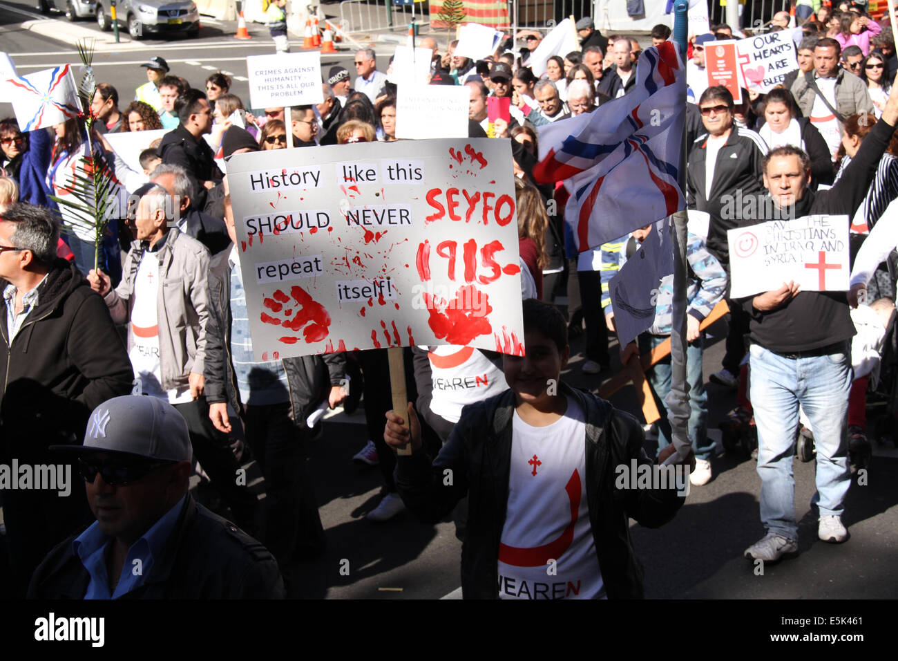 Sydney, NSW, Australia. 2nd Aug, 2014.Thousands of Assyrian Christians ...