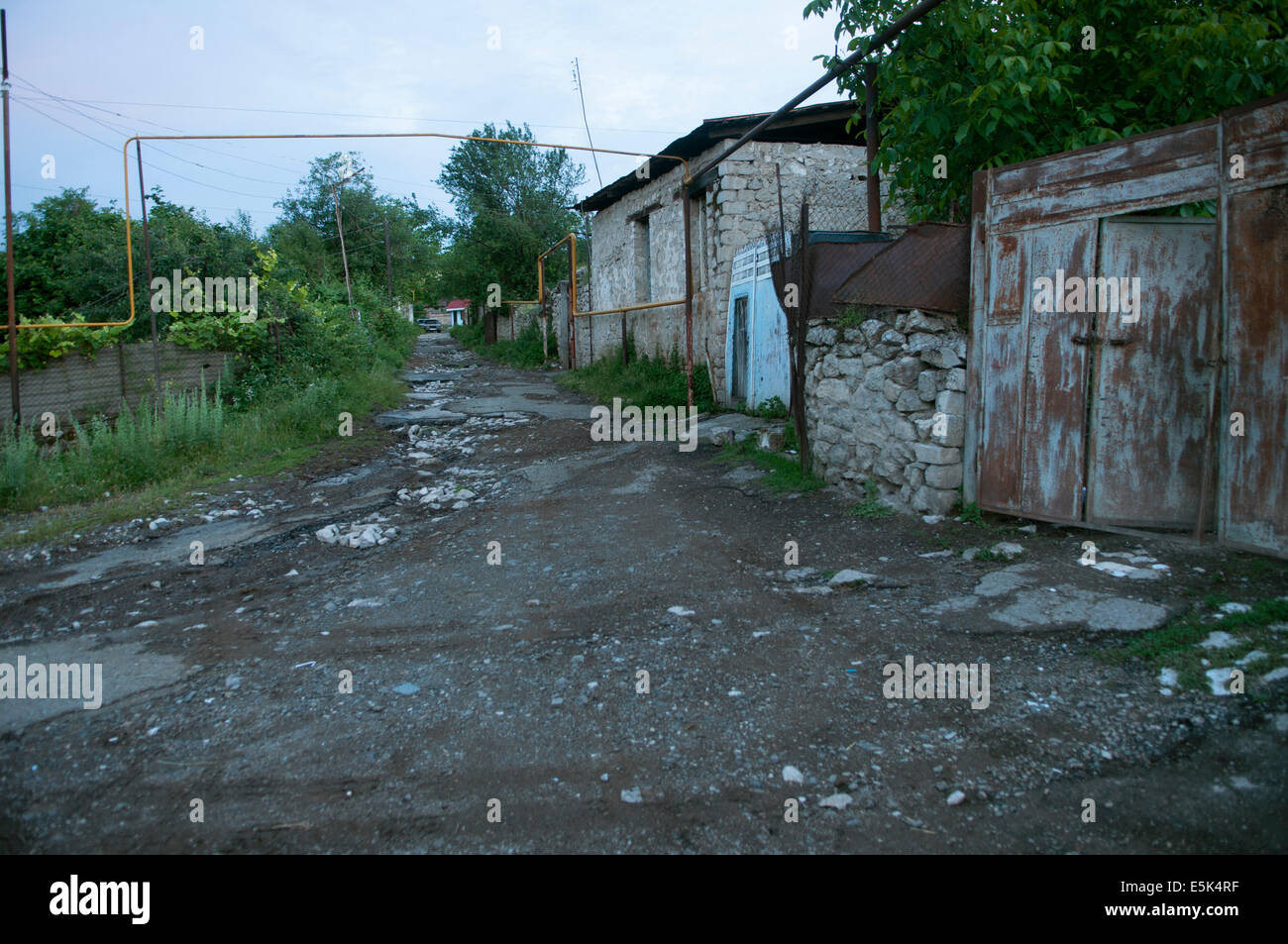 Street of Shushi (Shusha), unrecognized state of Nagorno-Karabakh Stock Photo