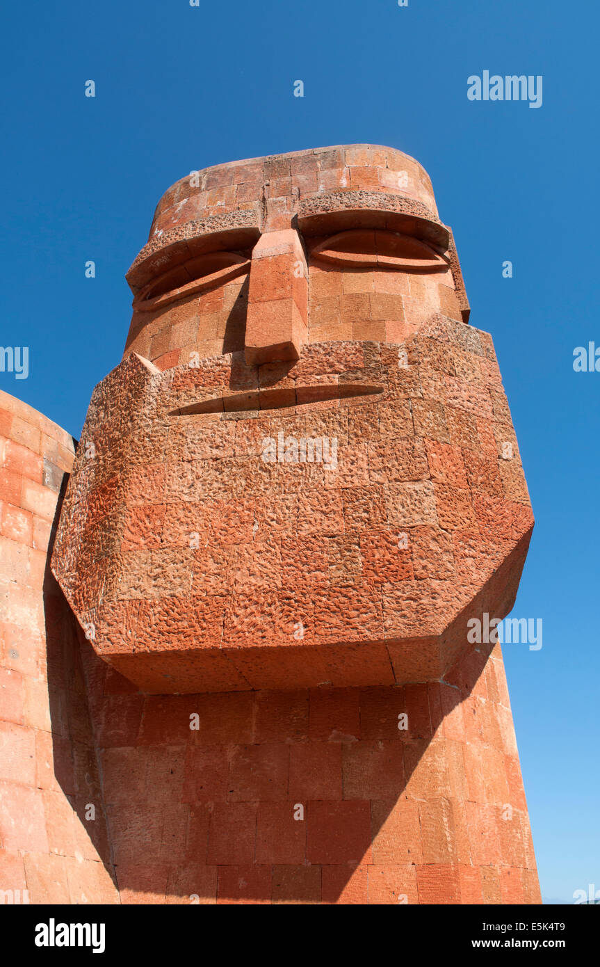 Papik, "We and Our Mountains" monument, Stepanakert, unrecognized state of Nagorno-Karabakh Stock Photo