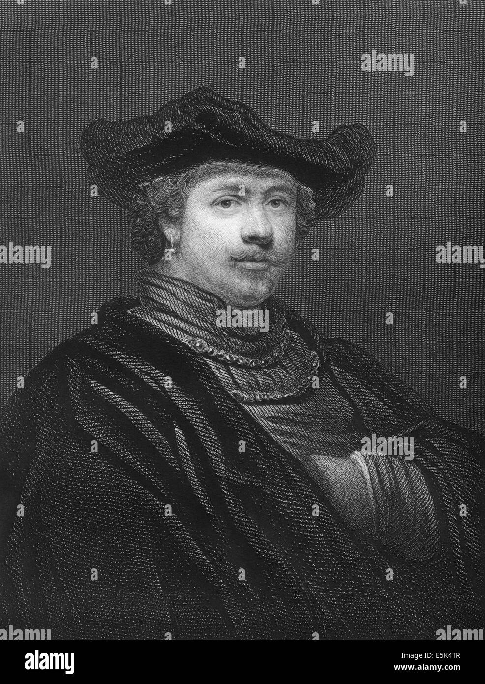 Rembrandt Harmenszoon van Rijn, 1606 - 1669, a Dutch painter of the Baroque, Stock Photo