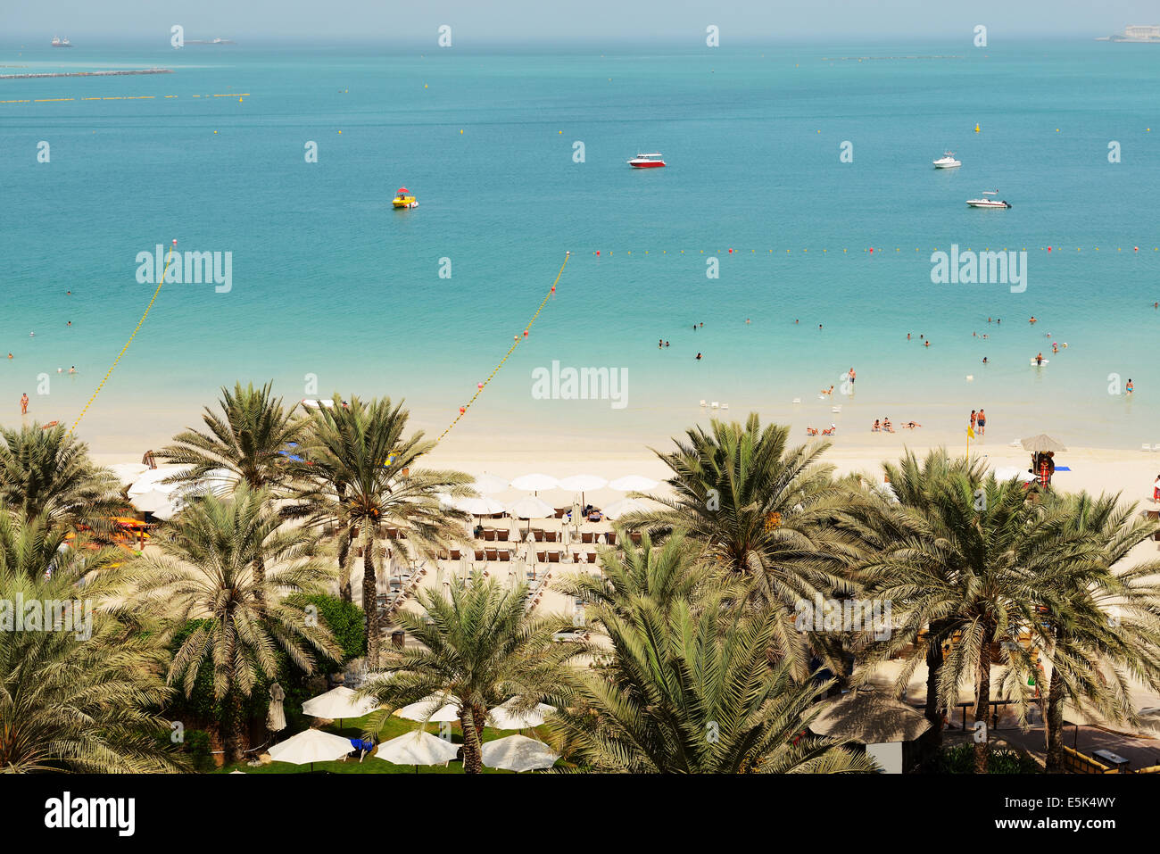 Beach of luxury hotel, Dubai, UAE Stock Photo