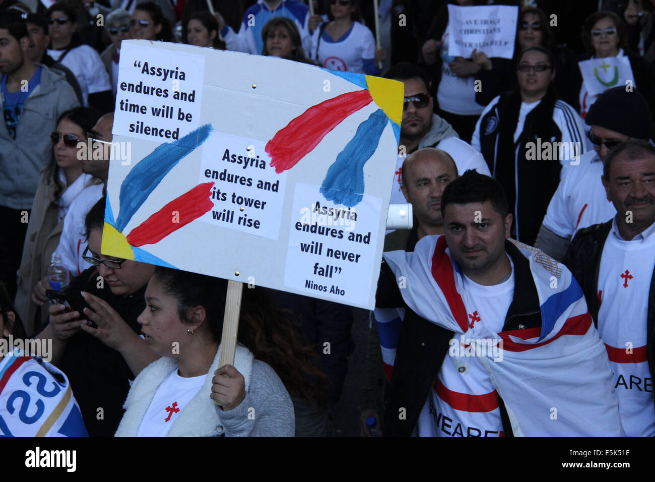 Sydney, NSW, Australia. 2nd Aug, 2014.Thousands of Assyrian Christians ...