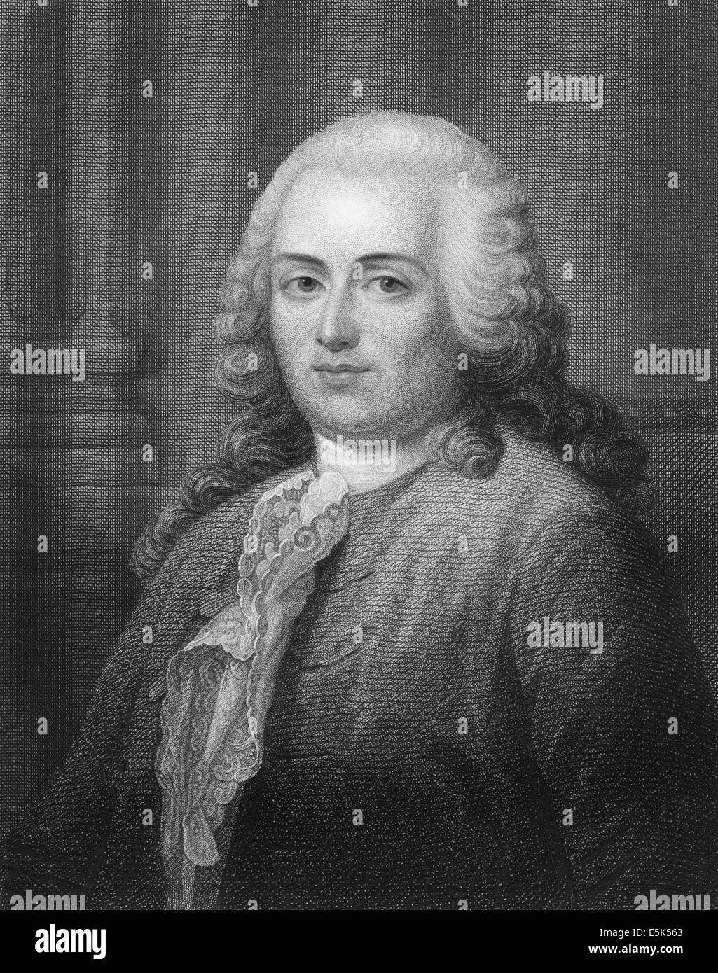 Portrait of Anne-Robert-Jacques Turgot, Baron de Laune, 1727 - 1781, a French economist and statesman, Stock Photo
