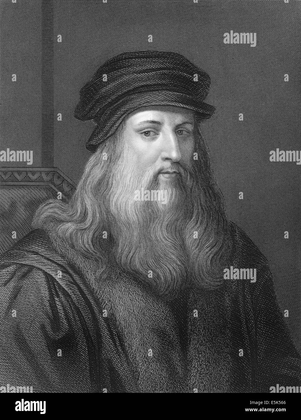 Leonardo da Vinci, 1452 - 1519, Italian painter, sculptor, architect and engineer, Stock Photo