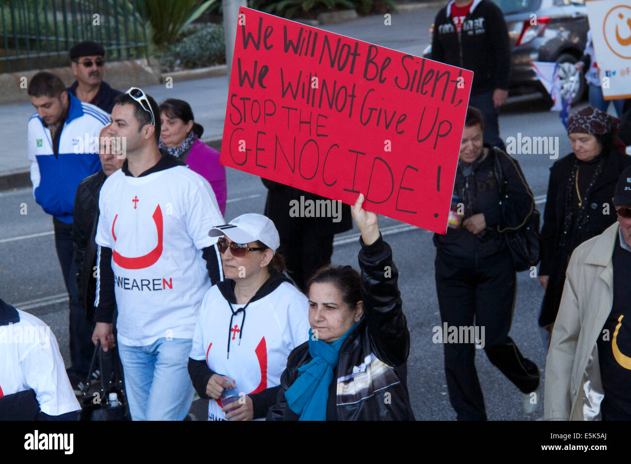 Sydney, NSW, Australia. 30 July 2014.Thousands of Assyrian Christians ...