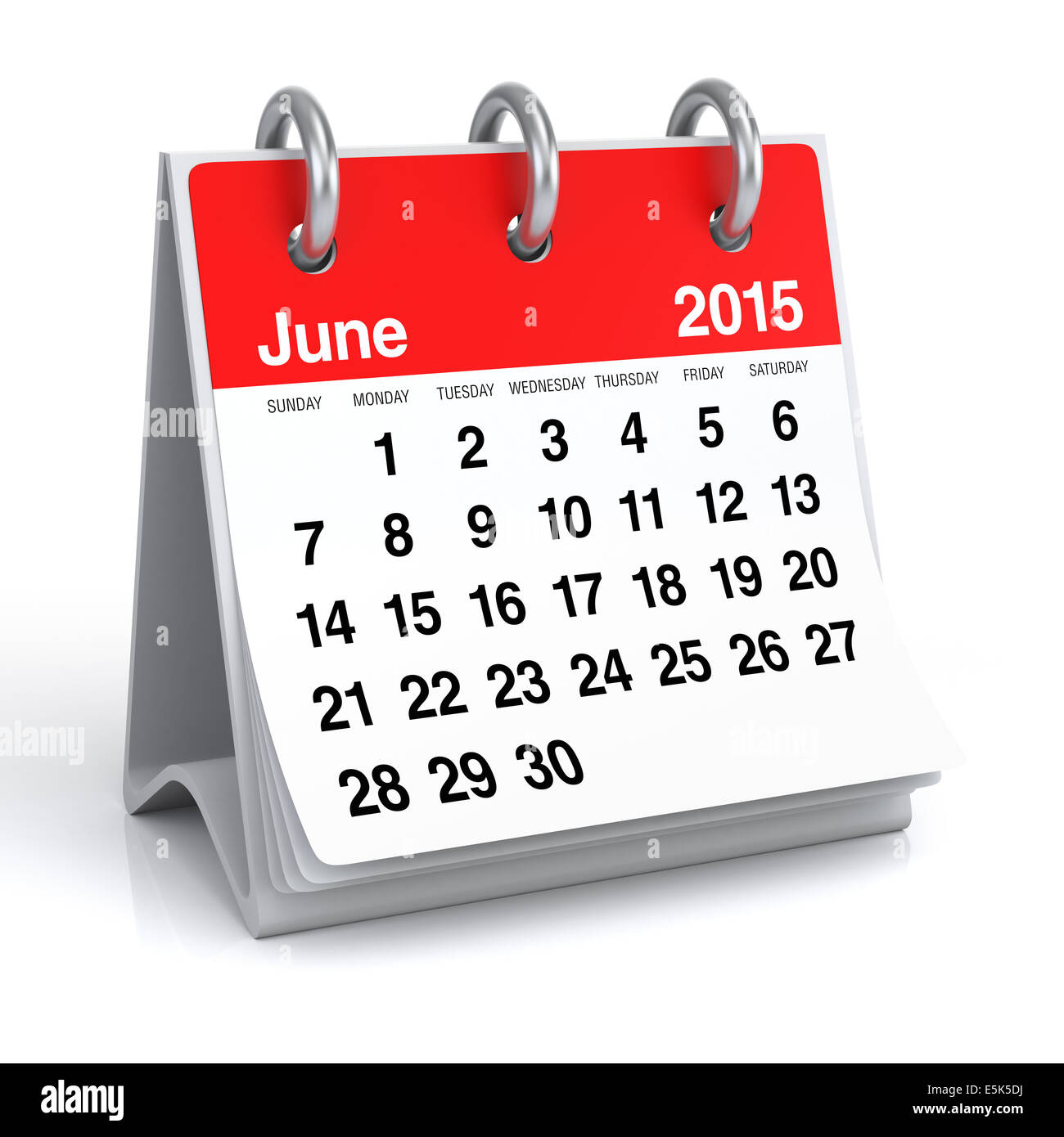 June 2015 calendar stock photo alamy