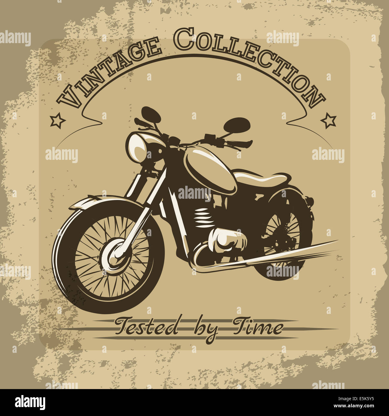 Vintage motorcycle poster Stock Photo