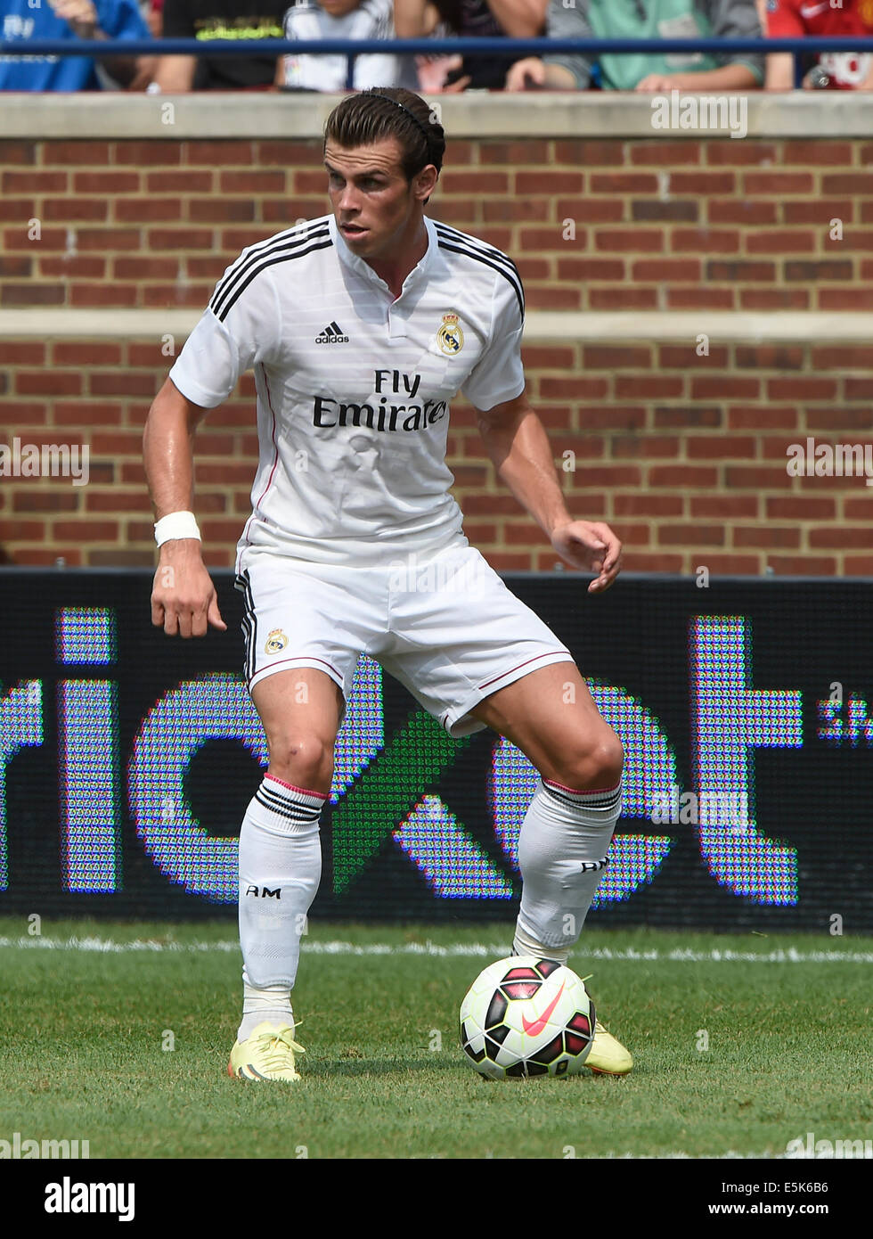 Ann Arbour, USA. 02nd Aug, 2014. Guinness International Champions Cup. Real Madrid versus Manchester United. Gareth Bale of Madrid Credit:  Action Plus Sports/Alamy Live News Stock Photo