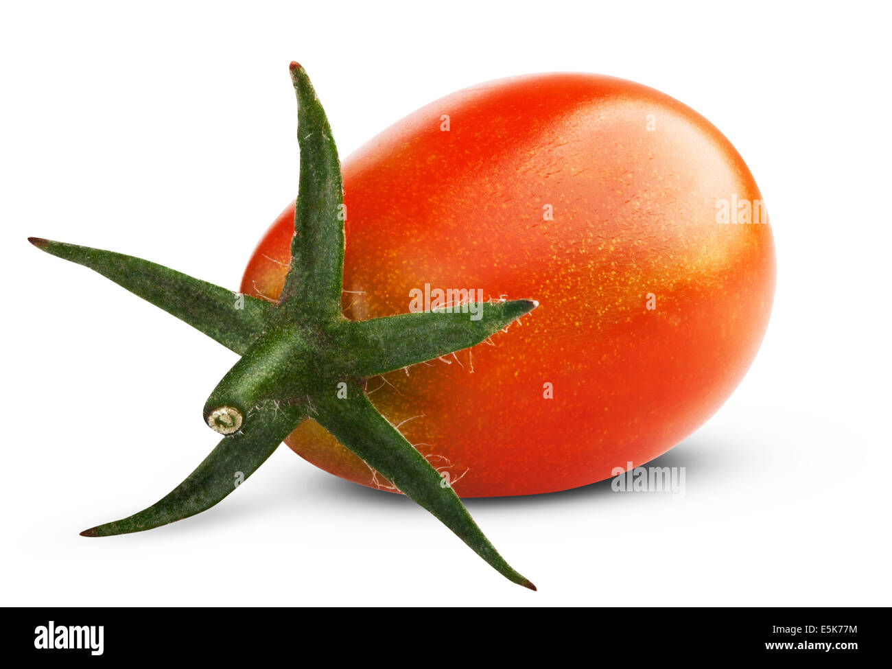 Small cherry tomato on white background. Clipping Path Stock Photo