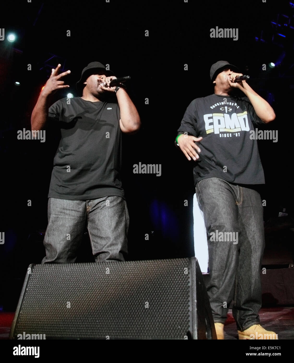 Las Vegas, Nevada, USA. 2nd Aug, 2014. RapperS EMD and PMD from the