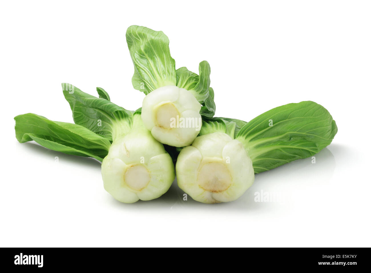 Fresh Chinese Cabbage Lying On White Background Stock Photo