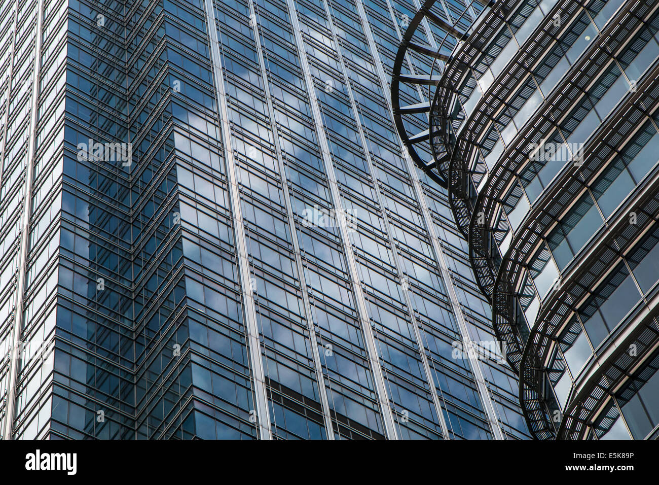 close up of office buildings in Canary Wharf Stock Photo - Alamy