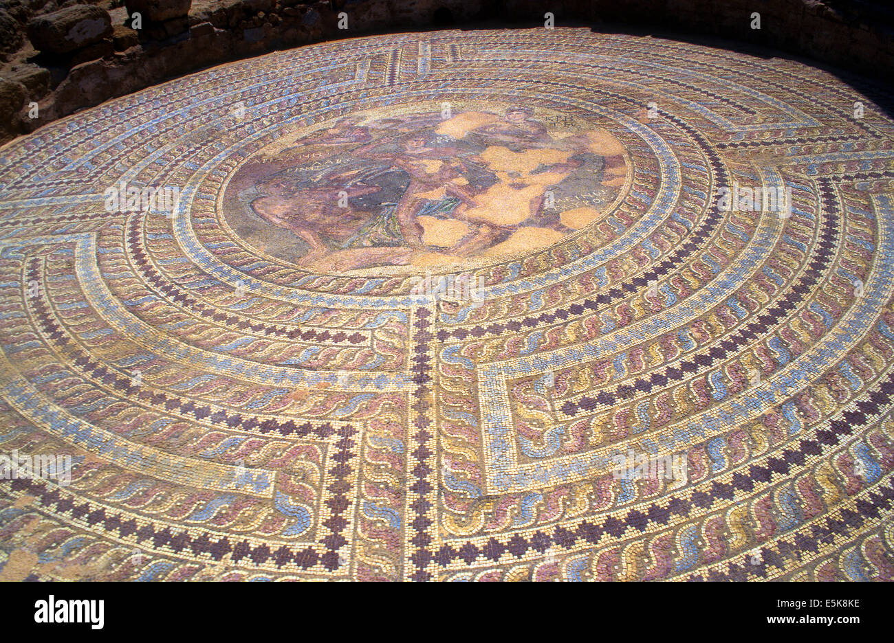 Cyprus, Pafos Archeological site details of the floor of a Roman period house Stock Photo