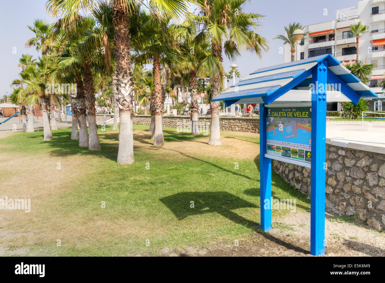 The Playa De Caleta De Velez Beach Area On The Costa Del Sol Spain