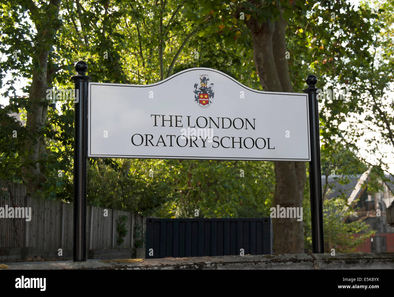 sign for the london oratory school, fulham, london, england Stock Photo
