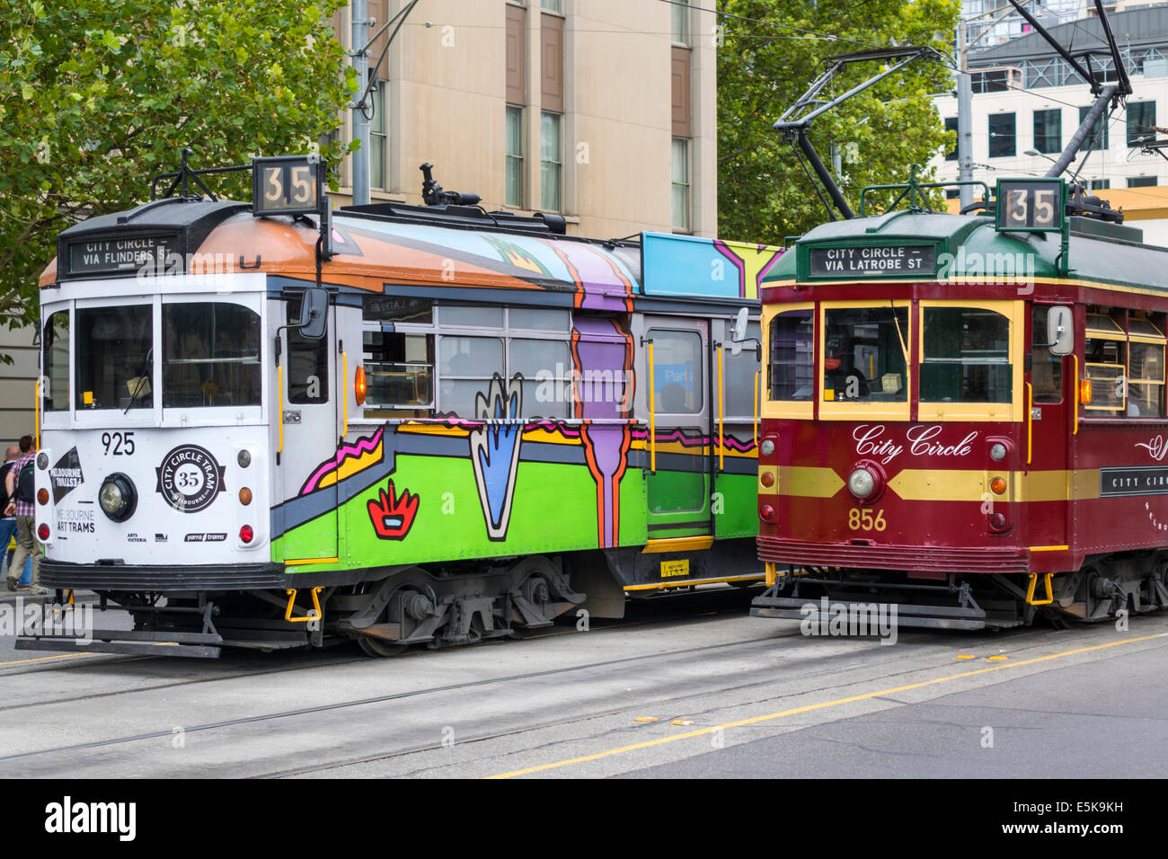 Melbourne Australia,Spring Street,City Circle Tram,trolley,AU140322090 Stock Photo