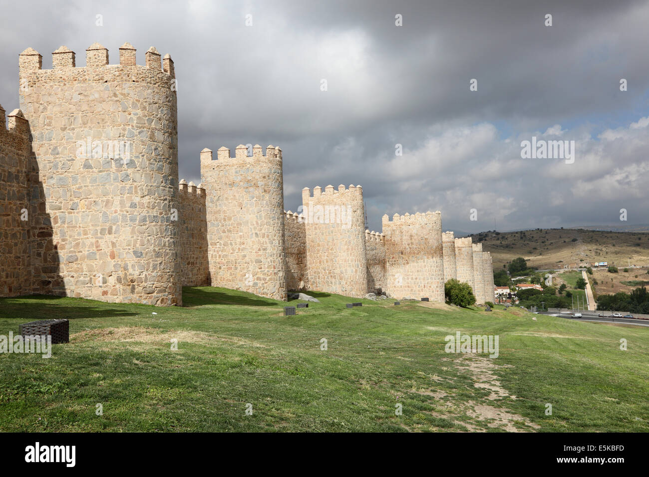 Medieval city walls of Avila, Castilla y Leon, Spain Stock Photo