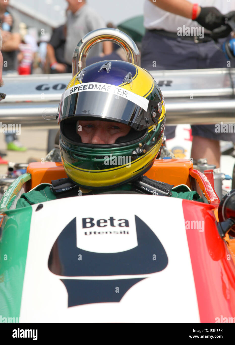 Action at the Silverstone Classic 2014. The world's largest classic and