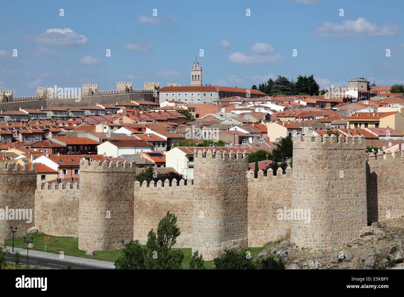 Medieval city walls of Avila, Castilla y Leon, Spain Stock Photo