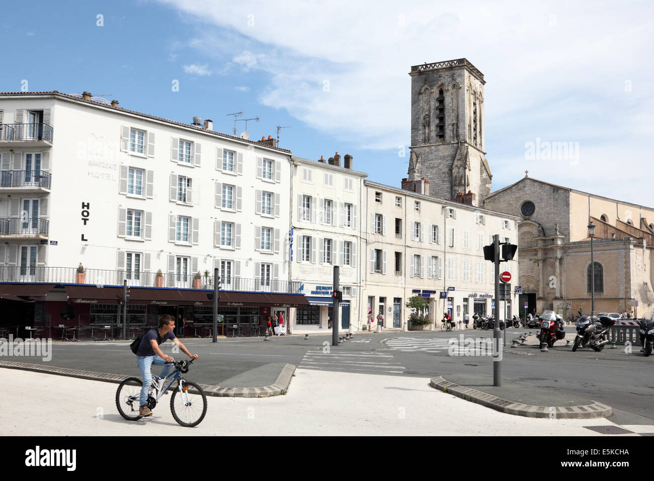 Promenade in the old town of La Rochelle, Charente Maritime, France ...