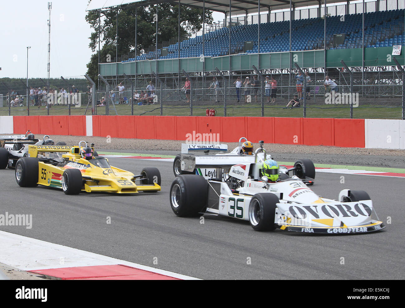 Action at the Silverstone Classic 2014. The world's largest classic and