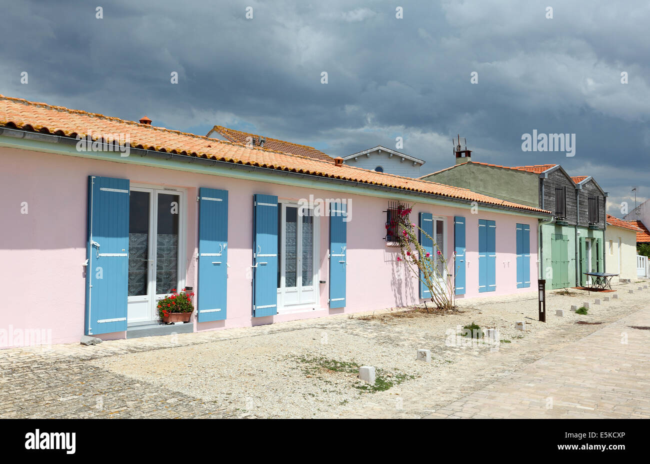 Houses in a village near La Rochelle, Charente Maritime, France Stock