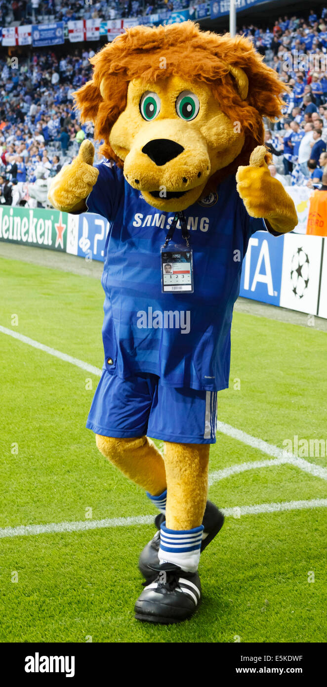 The Lion of Chelsea before FC Bayern Munich vs. Chelsea FC UEFA Champions League Final game Stock Photo