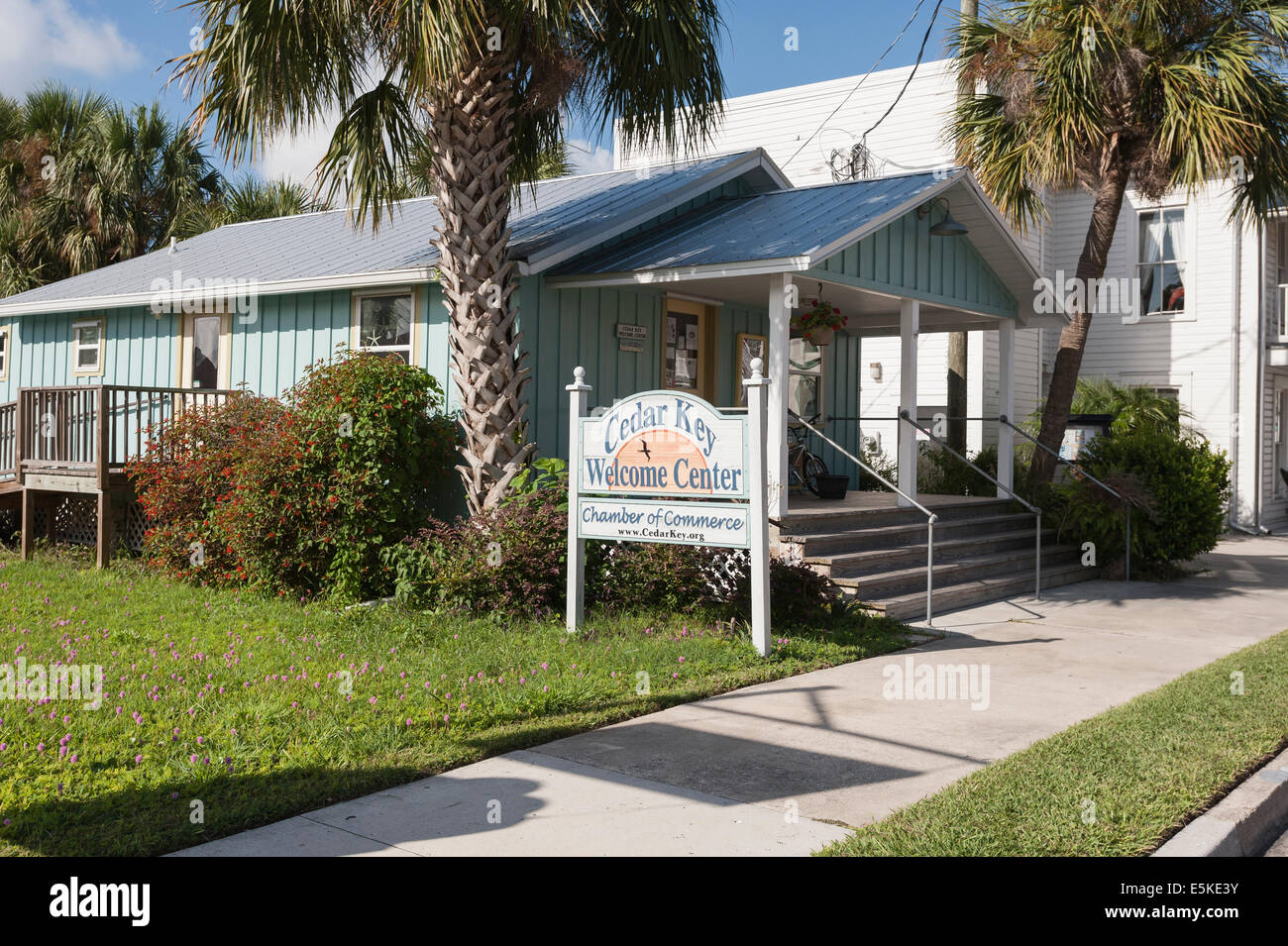 Cedar Key Florida Scenic Gulf Coast Welcome Center Scenic Gulf Coast City Streets Landscape Architecture Stock Photo