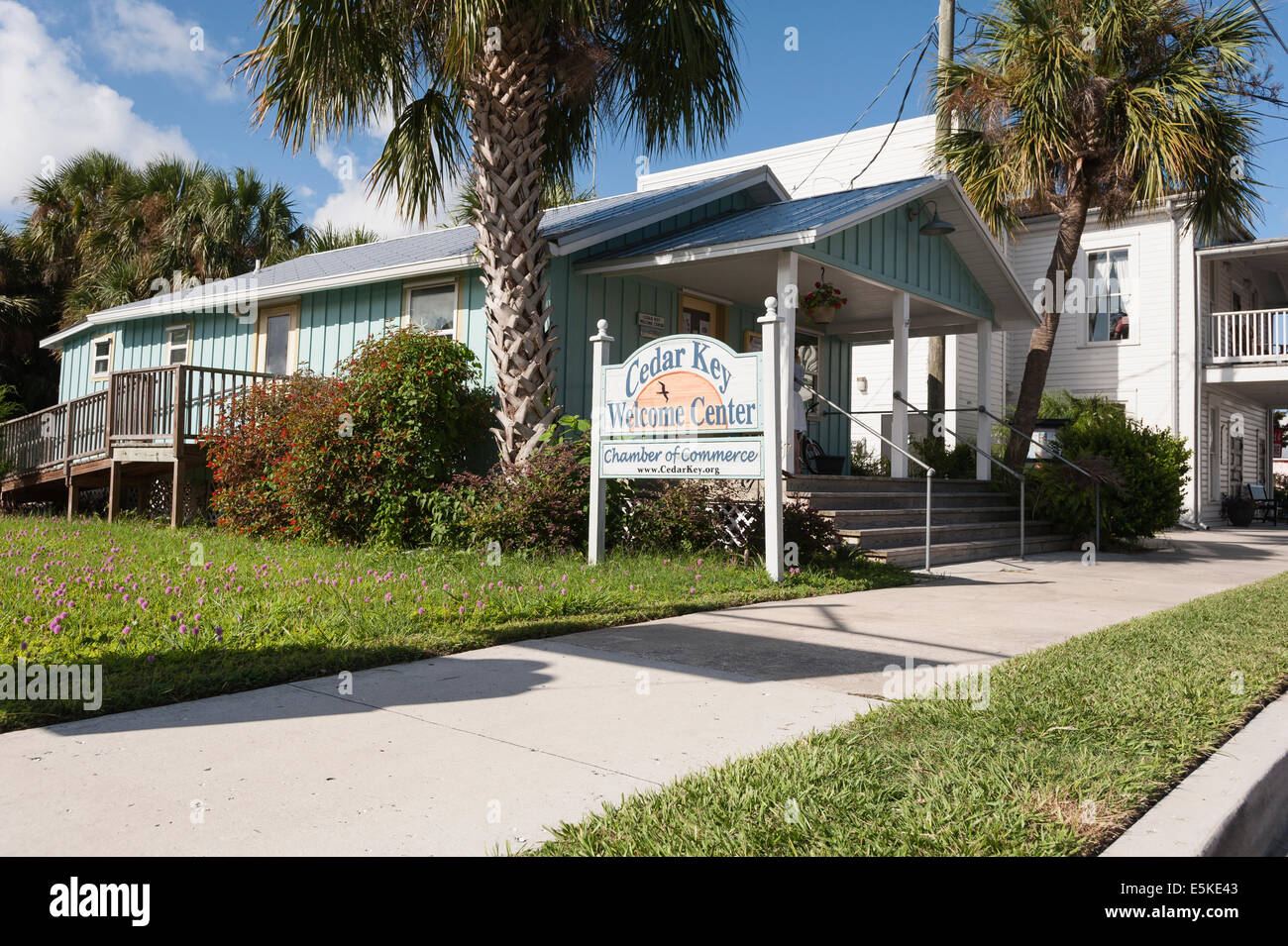 Cedar Key Florida Scenic Gulf Coast Welcome Center Scenic Gulf Coast City Streets Landscape Architecture Stock Photo