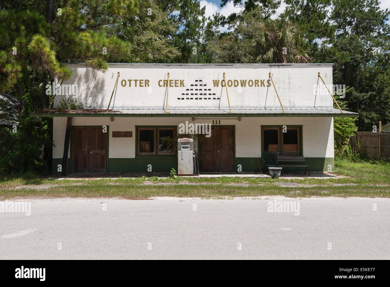 Old Relic gas station building located in Otter Creek, Florida Stock
