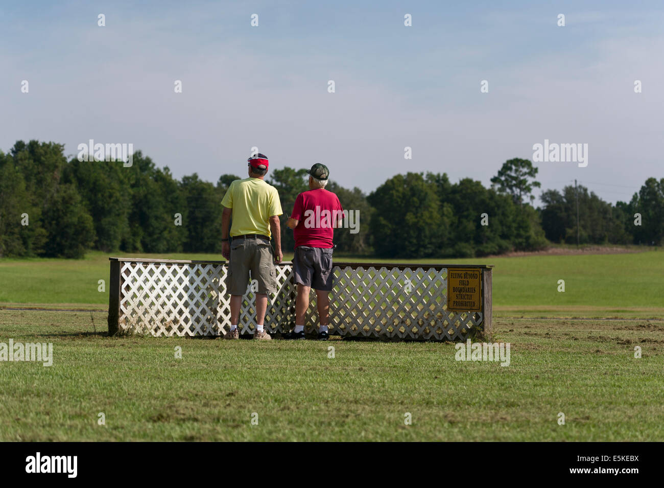 Men flying remote Control Model Airplane RC R/C Scale Club of Ocala