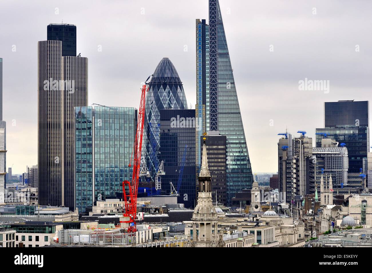 City of London skyline looking East. London, England, UK Stock Photo ...