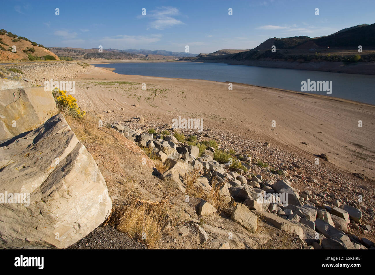 Nearly dry Echo Reservoir near Coalville, Utah Stock Photo Alamy