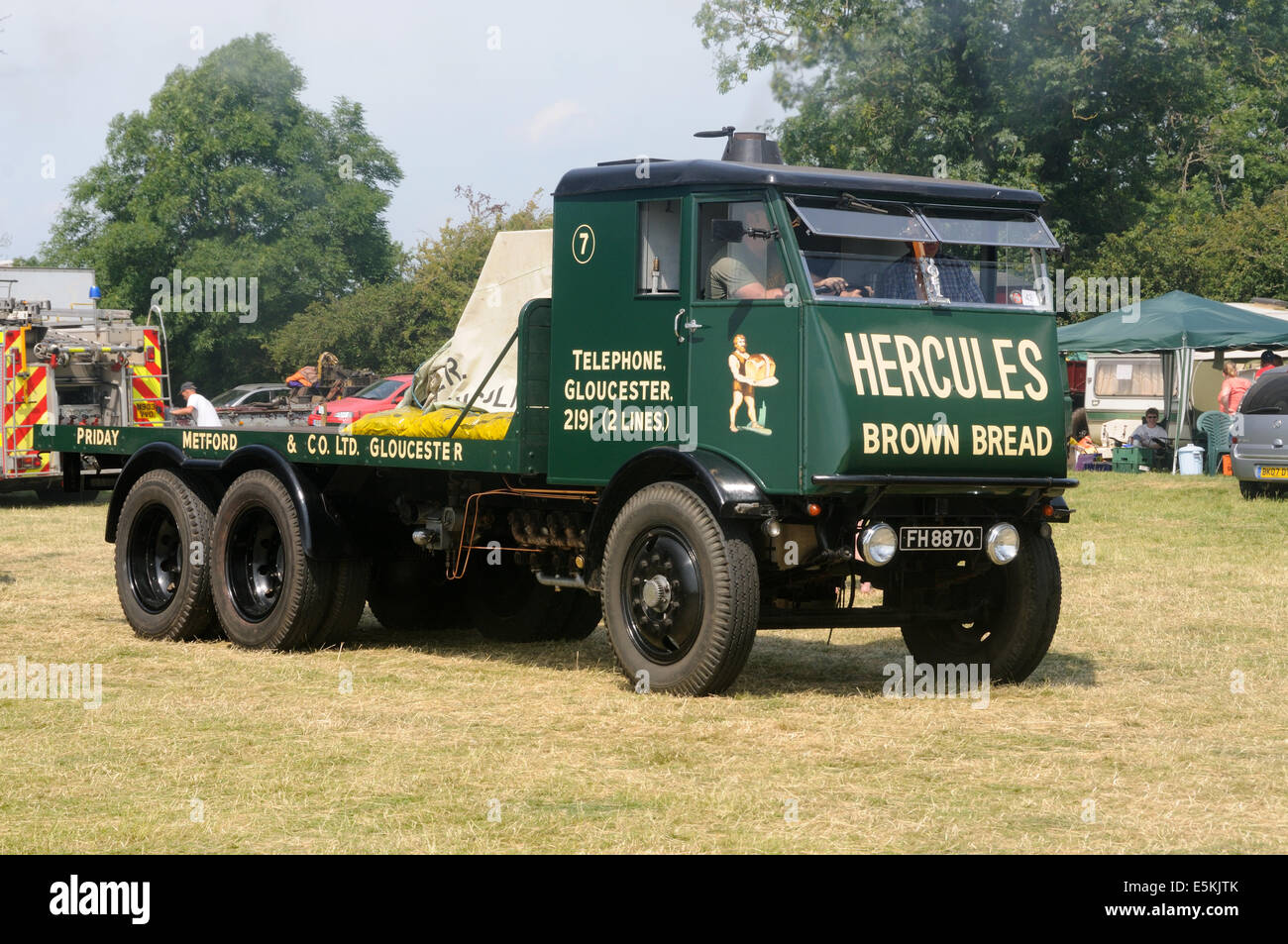 1934 Sentinel 'S6' steam lorry at the 2013 Rempstone Steam & Country Fair, Turnpost Farm, Wymeswold, Leicestershire, England Stock Photo