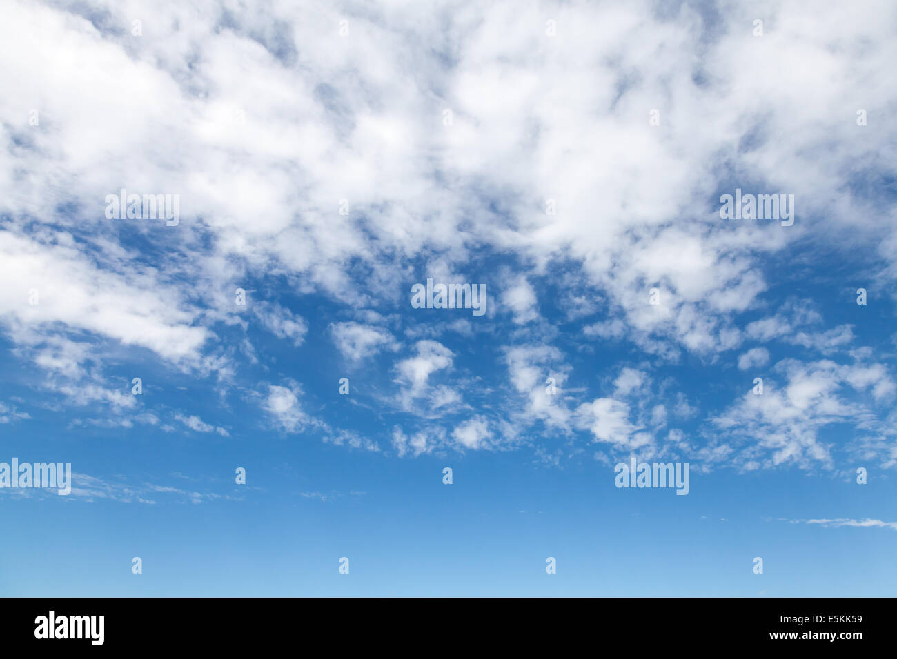 Natural blue sky with clouds, background texture Stock Photo