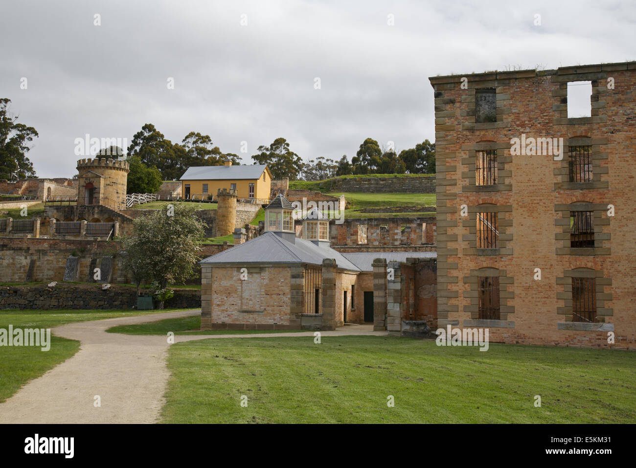 Port Arthur Ancient historic building for the prisoners in Tasmania, Australia Stock Photo