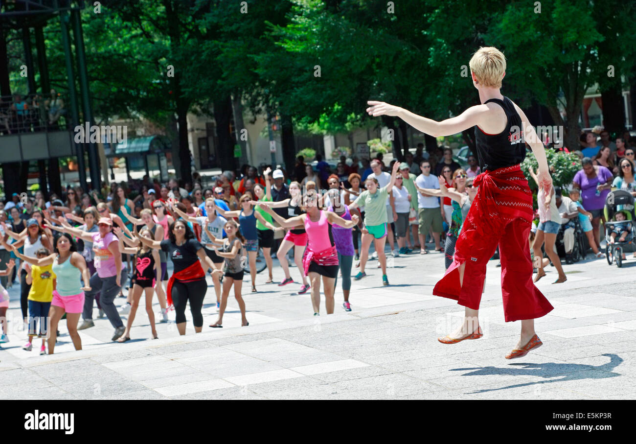 National Dance day event in Charlotte, North Carolina. Stock Photo