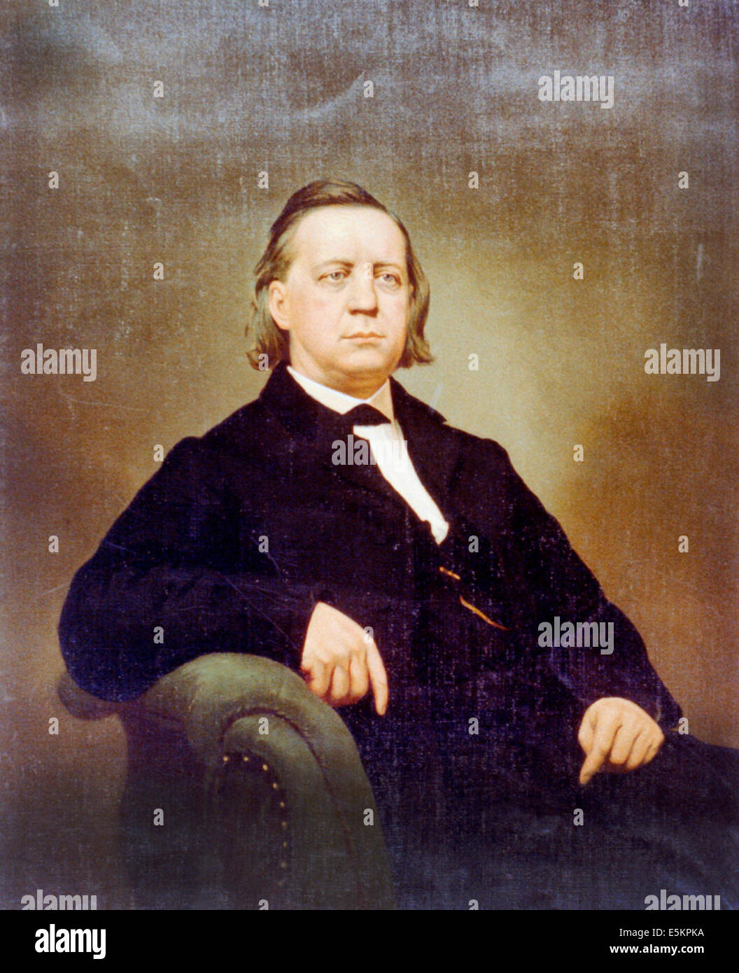 Henry Ward Beecher (June 24, 1813 – March 8, 1887) was an American Congregationalist clergyman, social reformer, and speaker, known for his support of the abolition of slavery, his emphasis on God's love, and his 1875 adultery trial. Stock Photo
