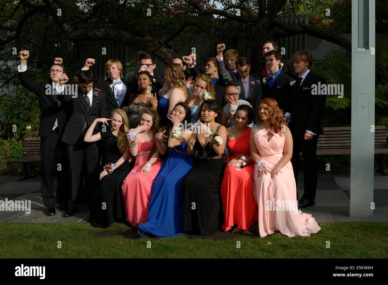 high school prom photo san francisco Stock Photo