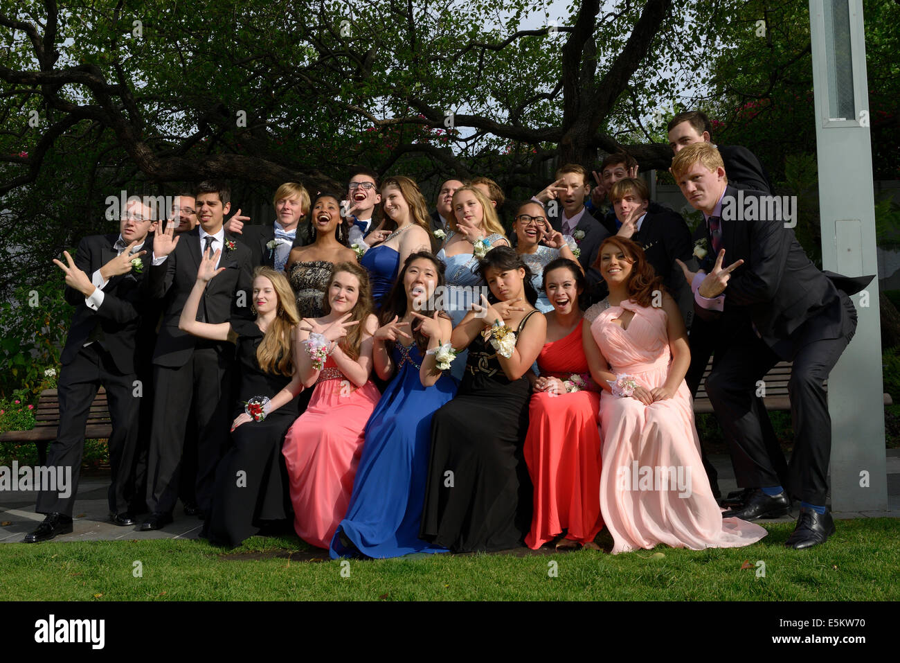 high school prom photo san francisco Stock Photo